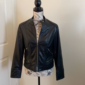 Very Cool! Faux Vegan Leather Moto Jacket